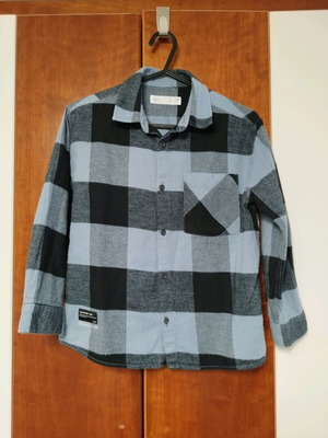 Zara kids shirt plaid flannel like new, size 122 cm