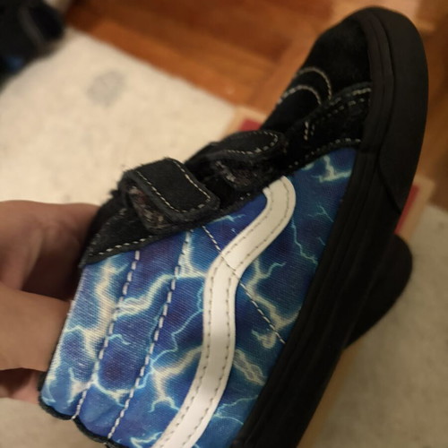 Vans sneakers size 25, black and blue
