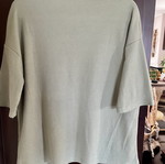 Oversized khaki waffle knit T-shirt, M/L