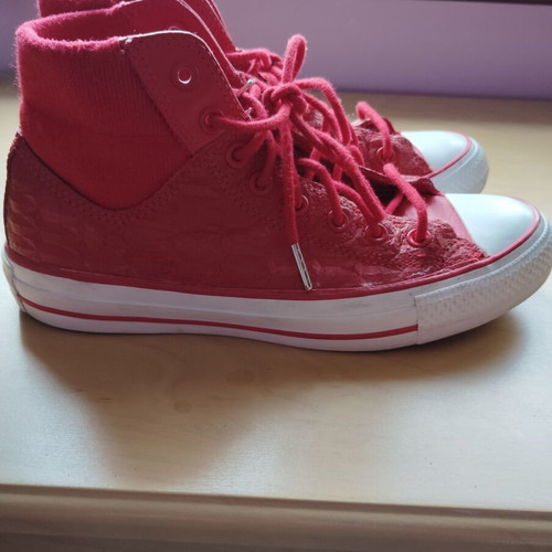 Converse leather unisex sneakers used, size 40, red