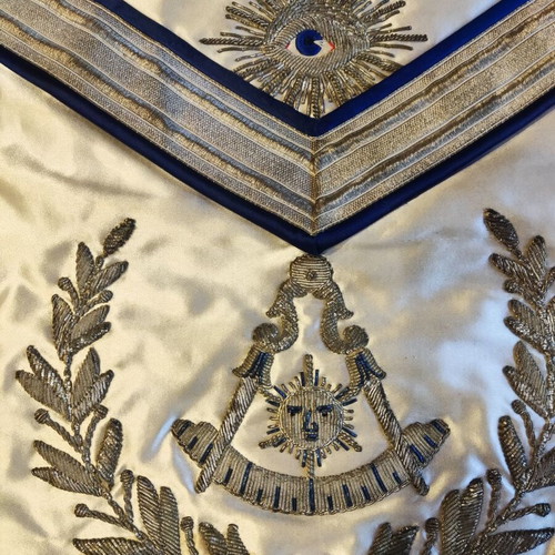 Past Master Masonic Apron 1965 Plato Lodge NY