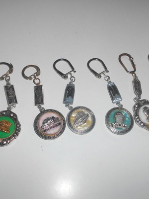 Μπρελόκ μεταχειρισμένα 7 διαφορετικά, 2 όψεων, Επταετία Λευκός Πύργος Ακρόπολις