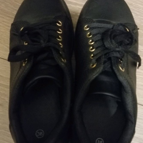 Sneakers women's size 38 black used, slightly worn