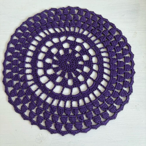 Purple doily 15cm made to order