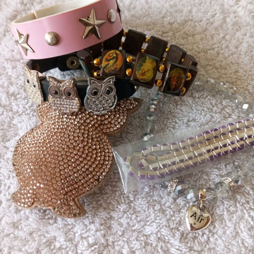 Bijou bracelets new with gift Swarovski bracelets and keychain