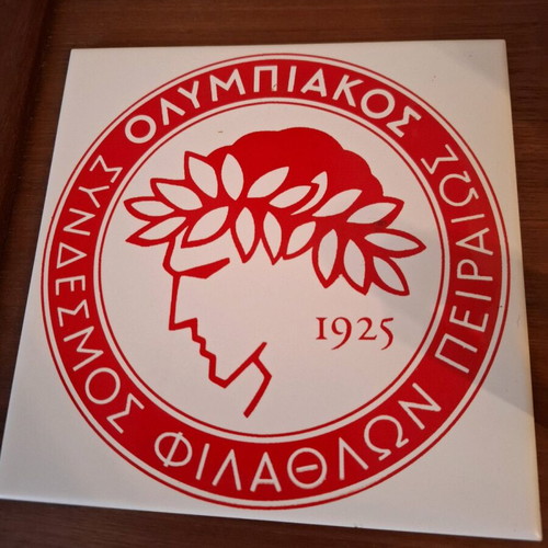 Olympiakos fan club ceramic tile like new 20x20