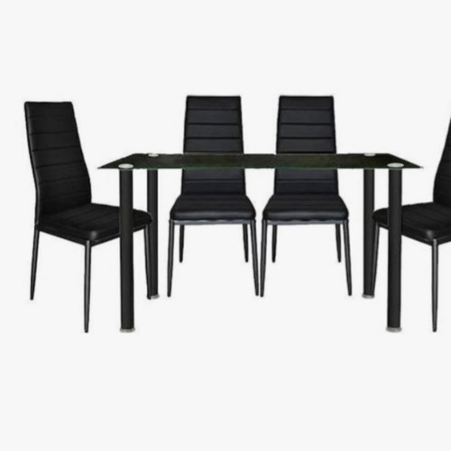 Glass kitchen table with 6 chairs