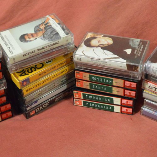 Cassette tapes used, pack of 57 Greek and foreign songs