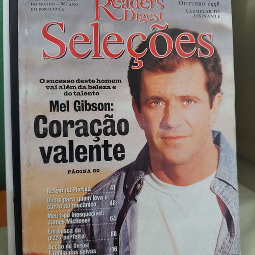 Reader's Digest 1998 magazine used with Mel Gibson cover
