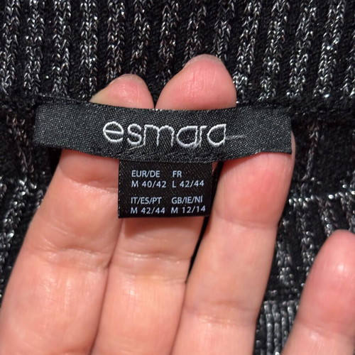 Esmara knitted dress with silver thread like new, size M