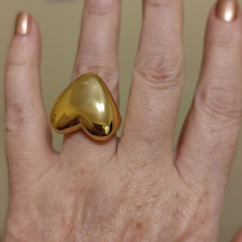 Heart ring new stainless steel gold color