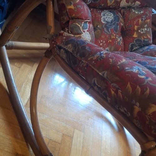 Vintage bamboo rattan rocking chair Boxo luxury like new