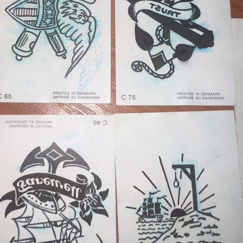Dandy tattoo pack like new with wrappers and five tattoos from 1980s Greece