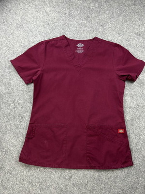 Dickies medical nurse blouse women's XS like new, red