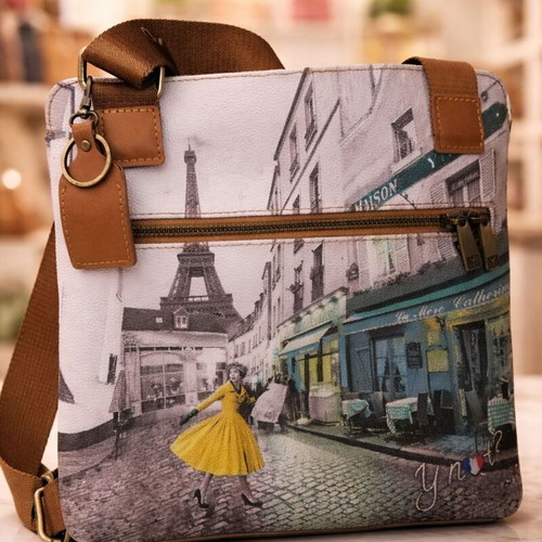 Y Not? crossbody bag like new, colorful print