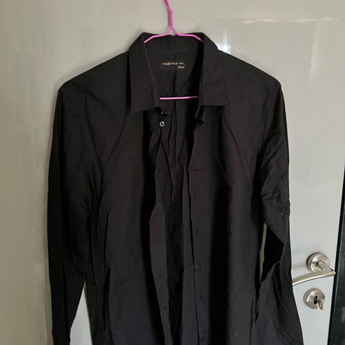 Piazza Italia shirt black, size L, like new, formal