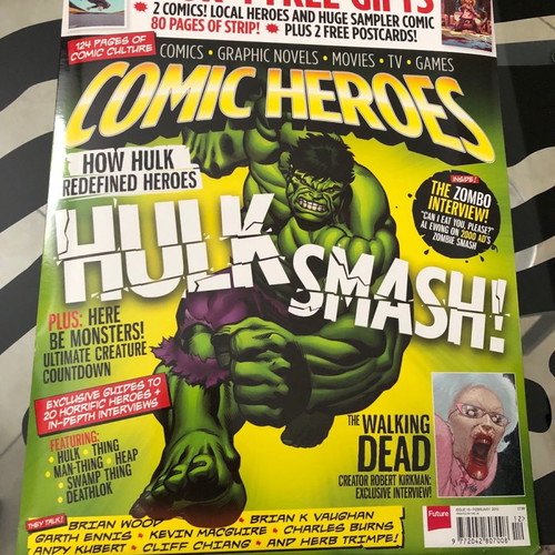 Comic Heroes Magazine #16 used with 2 postcards and 2 comics