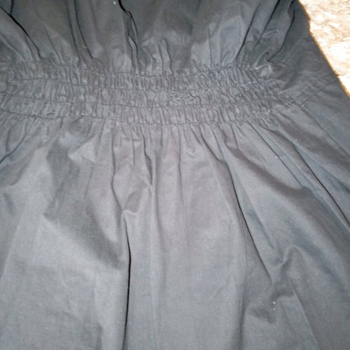 Women's fabric dress like new, black, with collar and pockets