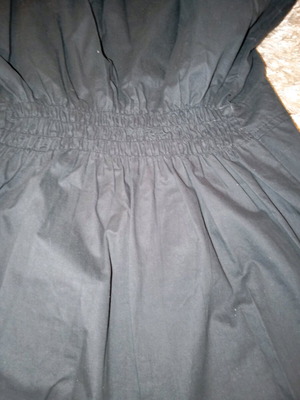 Women's fabric dress like new, black, with collar and pockets