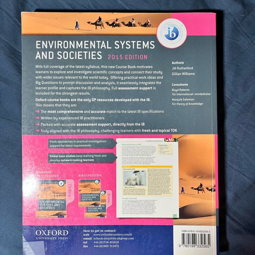 IB Book Environmental Systems and Societies Like New