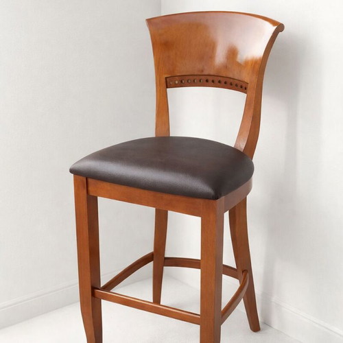 Biedermeier Style Bar Stools like new, set of 3 articulated vintage chairs