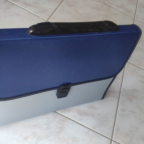 Blue A4 Document Filing Case with 13 Pockets, Like New