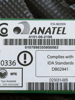 Intel Laptop WiFi Card Model 3945ABG Like New