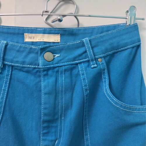 Blue Denim-Style Mini Skirt