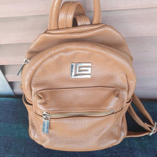 Guy Laroche small backpack used, beige brown