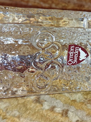 Orrefors Olympia summer glass candlestick like new