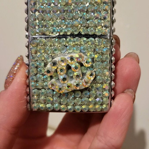 Handmade lighter with rhinestones new