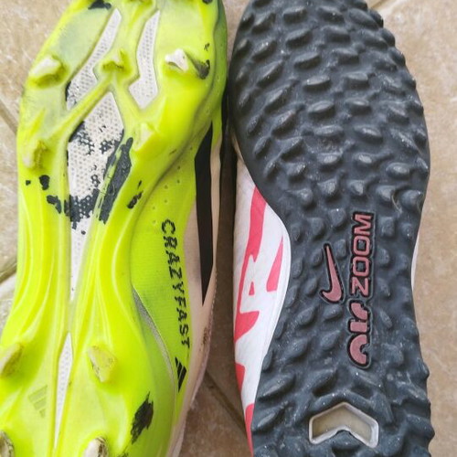 Nike Zoom Mercurial TF and Adidas X Crazyfast football shoes size 43, new and with small tear