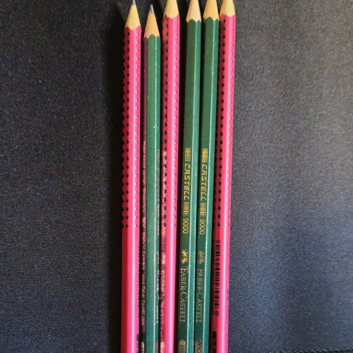 Faber Castell pencils used, set of 6 pieces