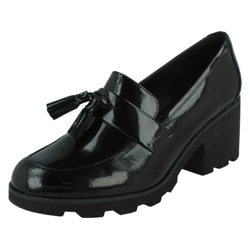 Clarks patent leather heeled shoes new, size 37.5
