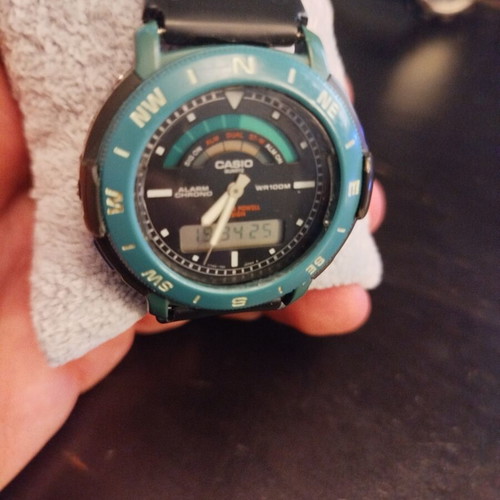 Casio AW-900 Ana Digi Watch used, vintage Overland Seymour Powell design