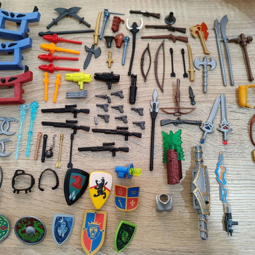 Playmobil weapons and shields accessories for warriors used
