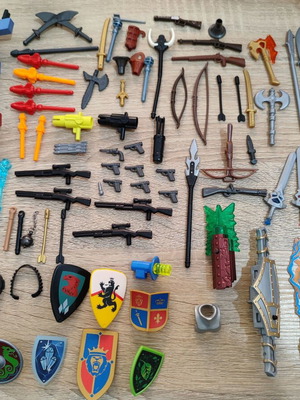 Playmobil weapons and shields accessories for warriors used