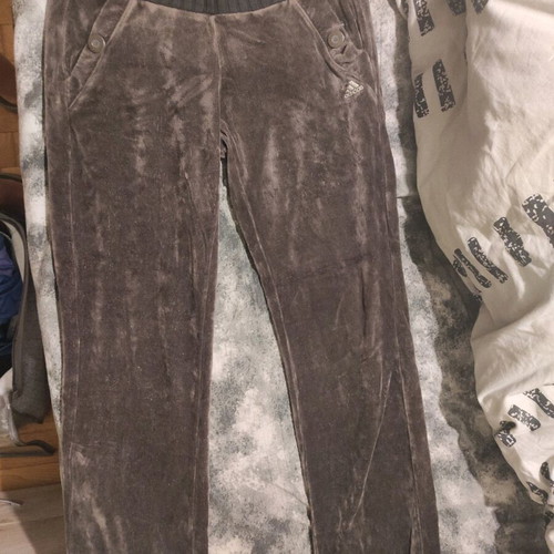 Adidas women's tracksuit used, velvet, black-gray, size L