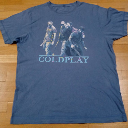 Coldplay A Head Full of Dreams World Tour 2016 Shirt size L like new, gray