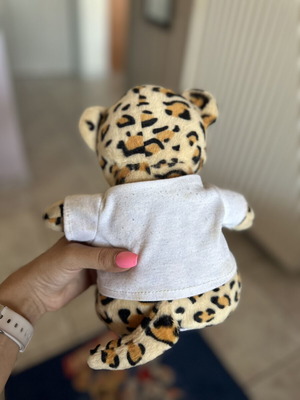 Plush leopard teddy bear