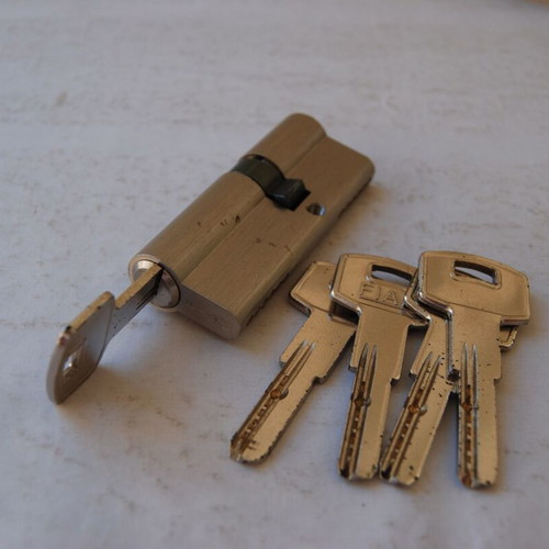 Fiam lock cylinder used with 5 keys, 7.5 cm length
