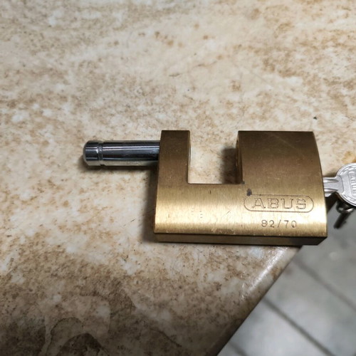Abus 82/70 brass monoblock padlock like new
