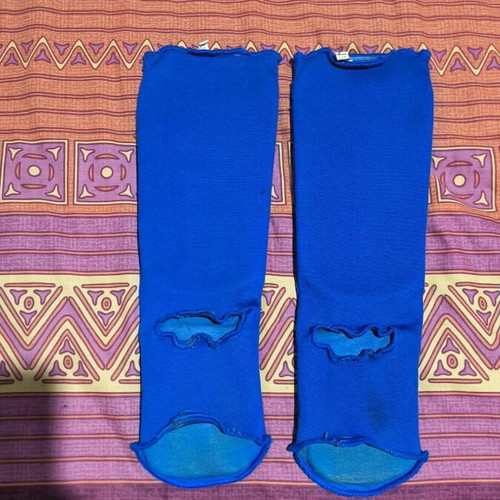 Cloth shin guards for martial arts like new