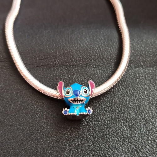 Pandora Disney Stitch charm like new, silver