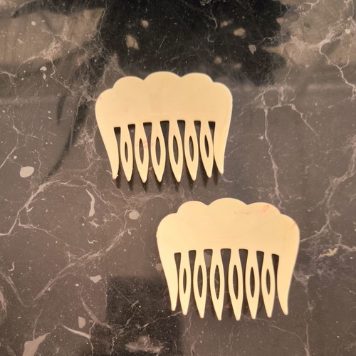 Vintage French hair combs 1989, handmade