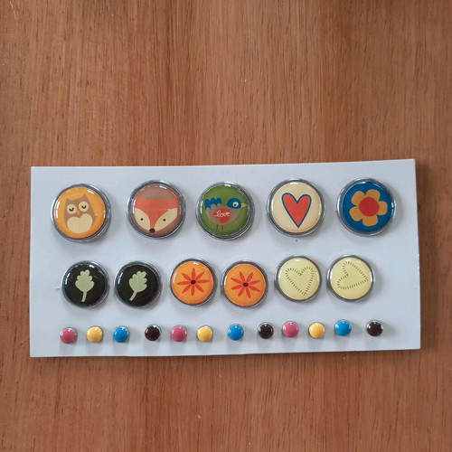 Split Pin Paper Fasteners new, pack of 23 assorted sizes and designs