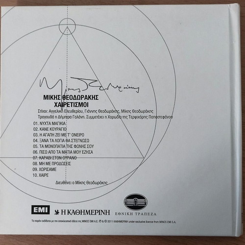 Mikis Theodorakis Chairetismoi CD new, entechno