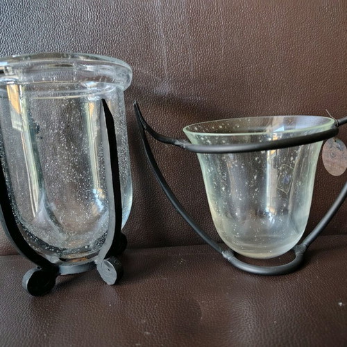 Decorative set made of blown glass like new