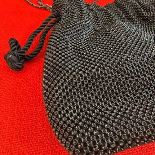 Sceilan Vintage Black Evening Crossbody Bag with Strass new