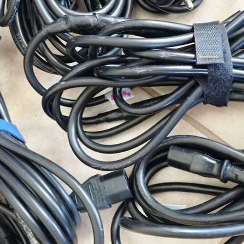 Set of 10 power cords 220V for PC, printers, projectors
